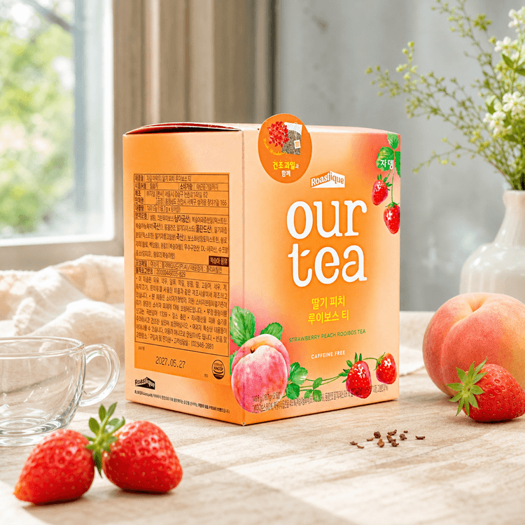 JARDIN Roastique Our Tea Strawberry Peach Rooibos Tea 8P 5.27 oz