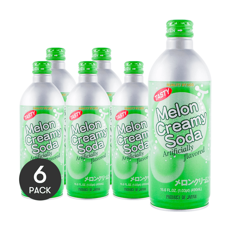 UCC Melon Creamy Soda, 16.6 fl oz *6【6 Pack】【Summer Drink