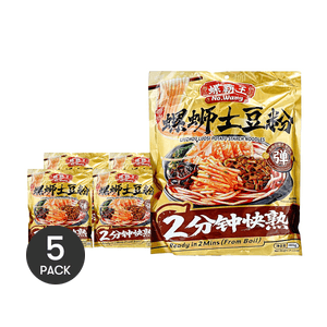 螺霸王 土豆粉版螺蛳粉 400g *5【5份超值装】【2分钟快熟】【软糯土豆粉+经典螺蛳汤底】