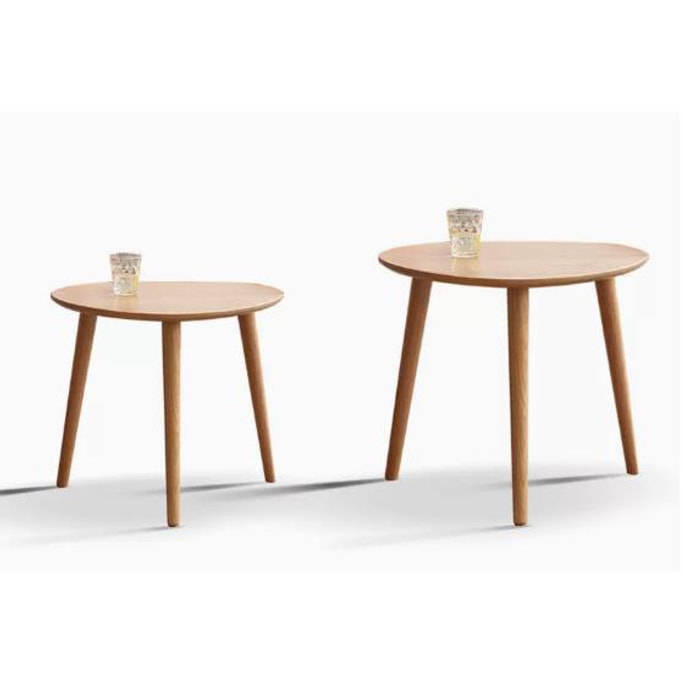 Fancyarn Solid Wood Side Table Like a goose warm stone shape with o.85m