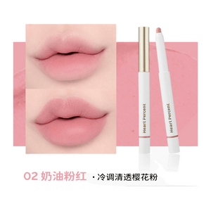 【中国直邮】  韩国 HEARTPERCENT 唇线笔02#CREAMY PINK 冷调 裸色肉桂色不易掉色口红 *1只