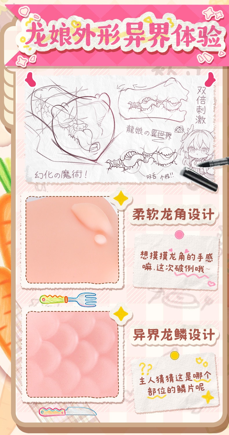 【中国直邮】 杯多多 龙娘双舌口交飞机杯 二代男用成人倒模舌舔深喉名器口穴圣杯1个装