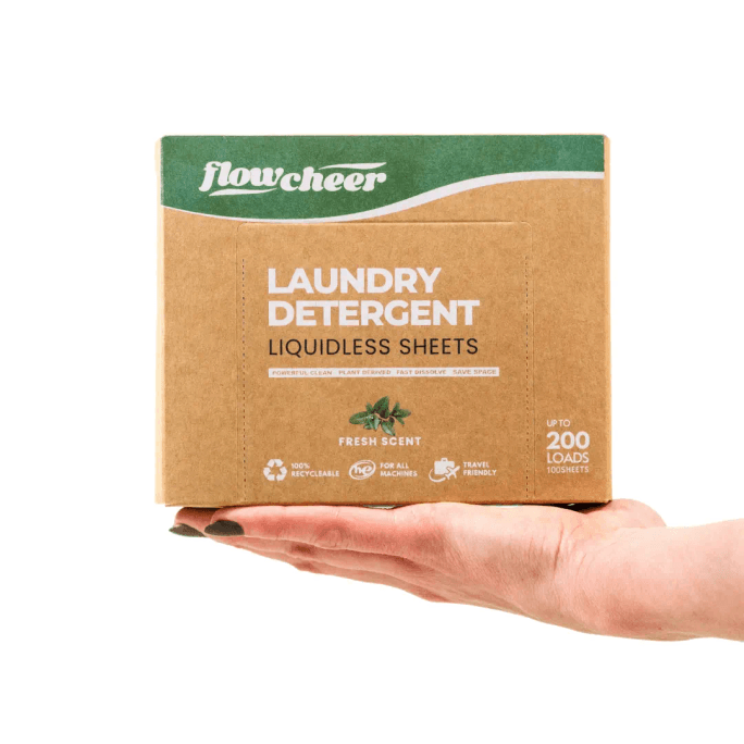 Flowcheer Eco Friendly Laundry Detergent Sheets - 100 Counts - Fresh Scent