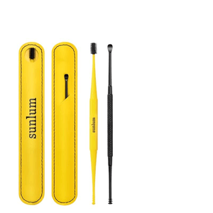 Ear Scoop, Ear Picking Tool, Household Silicone Ear Cleaner, Ear Dropper Set, Lemon Yellow 15.5cm * 1 Piece