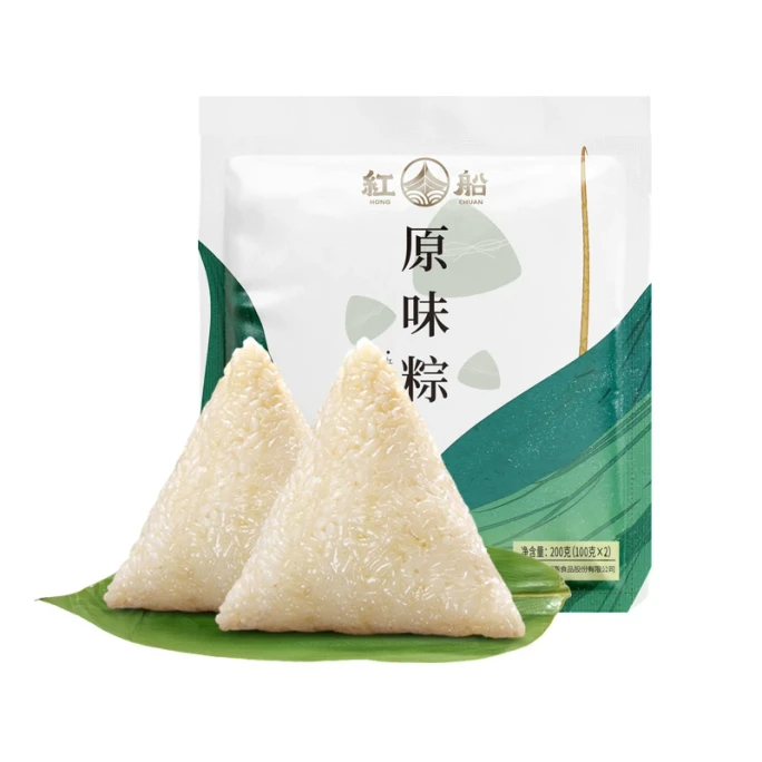 【中国直邮】 红船 浙江嘉兴特产原味白米粽子200g*1袋