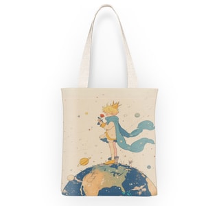 Canvas Bag Storage Handbag 32*38cm With Zipper #Small Prince