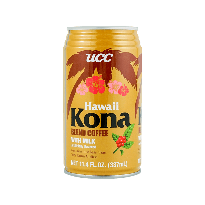Hawaii Kona Blend Coffee with Milk - Sweet, Milky, 11.4fl oz