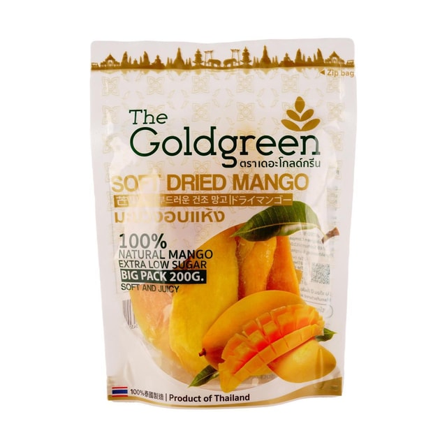 THE GOLDGREEN ドライマンゴー、7.05 オンス、EXP: DD/MM/YY - Yami