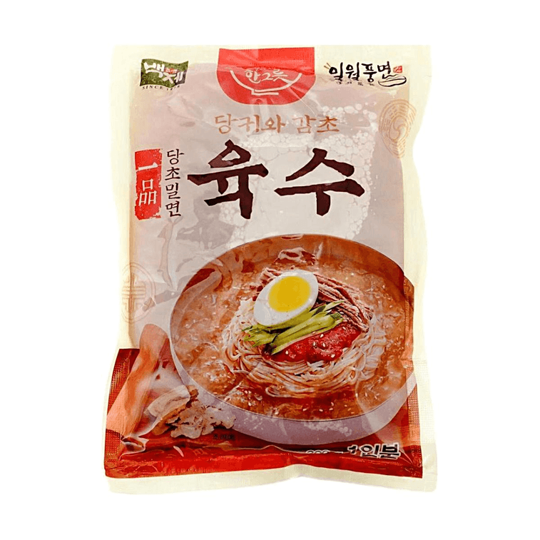 Deep Savory Broth Noodles Dancho Milmyeon, Pear and Onion Blended Seasoning, 4 Servings, 69.6 oz【 Korean Cold Noodles】 9