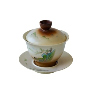 New Chinese Shepherd Boy Three Talent Cover Bowl Aromatherapy Candle Cup White Tea (Gift Box) F