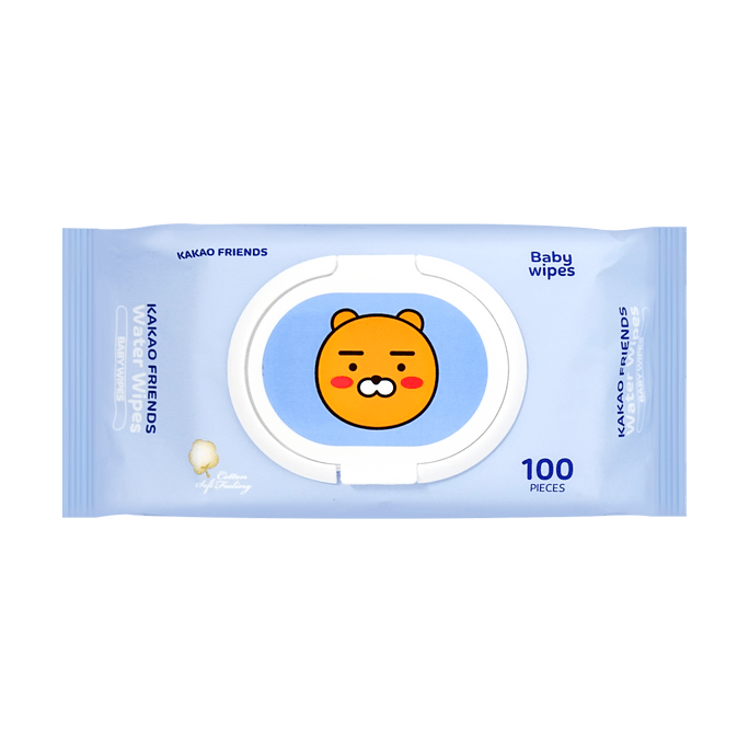 韩国 KAKAO Friends 水清洁 婴儿湿纸巾 宝宝湿巾100片入