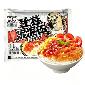 阿宽 土豆泥面 土豆泥拌面 速食面 免煮冲泡方便面 泡面 111g*1袋【番茄浓香味】【土豆泥多多】