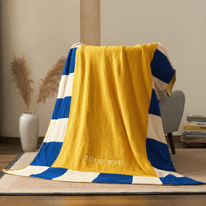 Solen Plush Velvet Blanket Honey Check-130x180cm