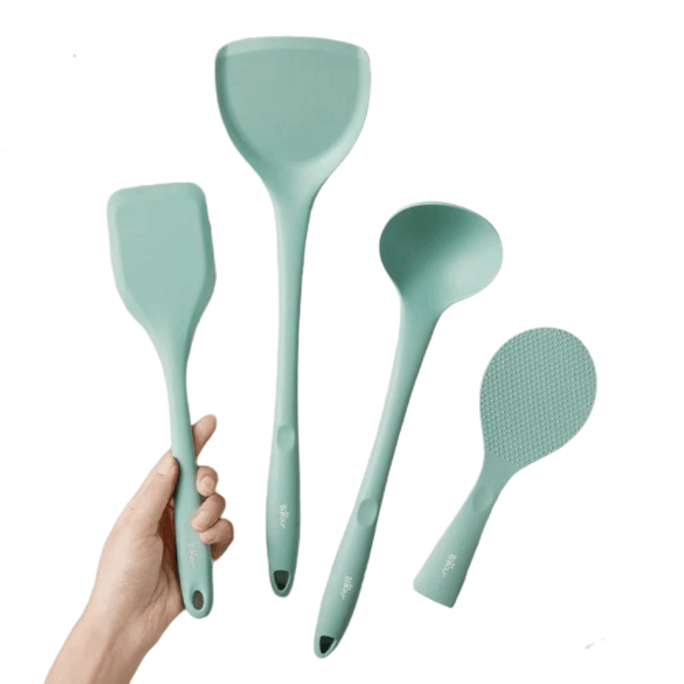Non-stick silicone spatula for cooking four-piece set