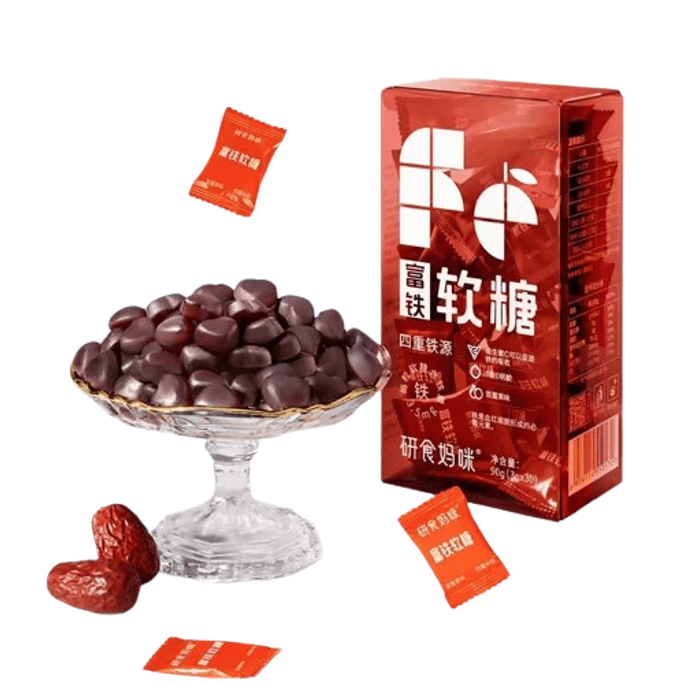 Iron Rich Gummies for Pregnant Women Gas and Blood Nutritional Iron Supplement for Pregnancy Containing 90g/box