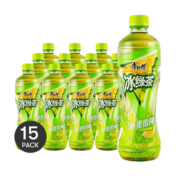 Iced Lemon Green Tea , 16.9 fl oz *15【15 Packs】
