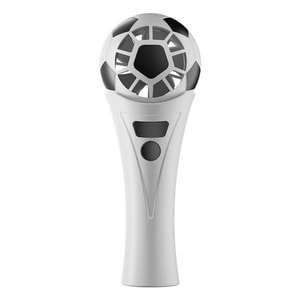 【中國直郵】 晶雅家 高顏值足球手持小風扇 戶外便攜桌上製冷 199 級風力靜音充電風扇 白色 1台裝