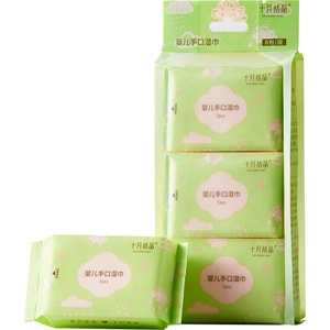 Mini Wet Wipes Portable Tissue Baby Hand Mouth & Fart Special Baby Carry-on 6Packs/Tote