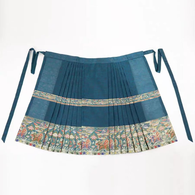 Girl's Hanfu New Style - Blue Horse-Face Skirt  130 Size 1Pc