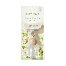 蒂诗宣 香水 车载香薰挂件 # 清栀白茶 前调:白茶叶 中调:茶茉莉 后调:白麝香雪松木琥珀 车载汽车内高档持久吊坠精油香氛 祛异味 持久留香 8ml