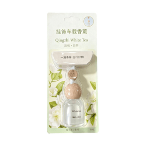 蒂诗宣 香水 车载香薰挂件 # 清栀白茶 前调:白茶叶 中调:茶茉莉 后调:白麝香雪松木琥珀 车载汽车内高档持久吊坠精油香氛 祛异味 持久留香 8ml