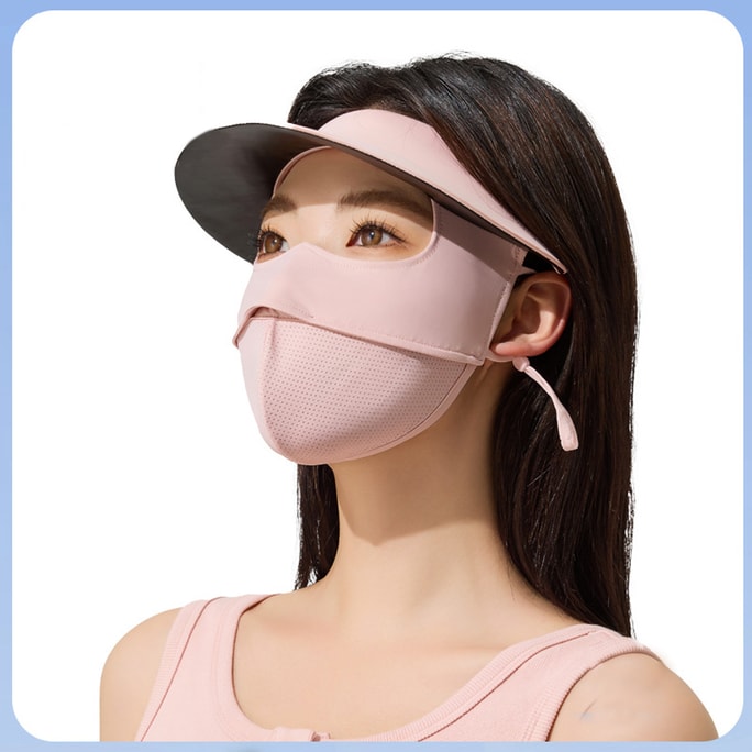 HSPM 新登場 アウトドア 薄型 3D アイプロテクション 通気性 アイスシルク 日焼け止めマスク サクラピンク
