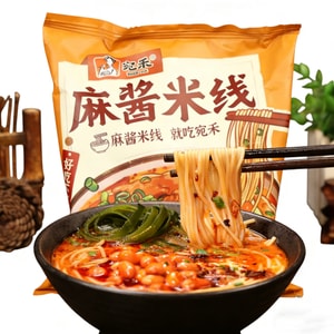 【中国直送】万和胡麻米麺 1袋112g 細麺 インスタントラーメン 酸辣湯麺。