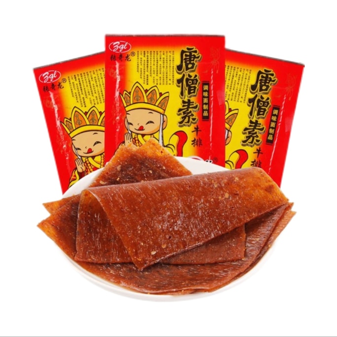  张奇龙 唐僧素牛排  怀旧大辣片 休闲小零食*1袋(5包)90g