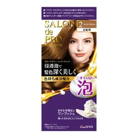 日本 DARIYA 塔麗雅 泡棉染髮劑 #白髮用 2 亮棕色 100g #隨機包裝