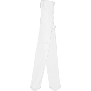 MOM LOVES ME ガールズ リボンバゲットロゴタイツ - ホワイト - 3～4歳