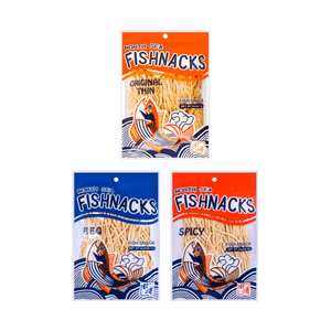 ドライミックスフィッシュジャーキーストリップス オリジナル味+BBQ味+スパイシー味 6.00 oz【3種フレーバー 3コンボパック】