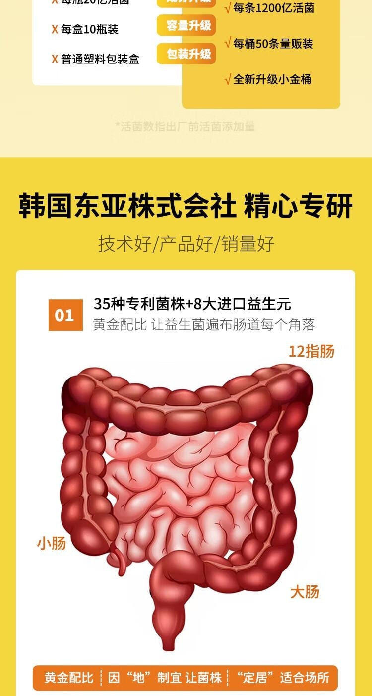 韩国 韩国东亚株式会社 益生菌冻干粉  B420益生菌活菌 白芸豆 适合亚洲人肠道的益生菌 轻盈体态 体重管理 饱腹感改善便秘 合理阻脂【瘦瘦菌】100g 50条入
