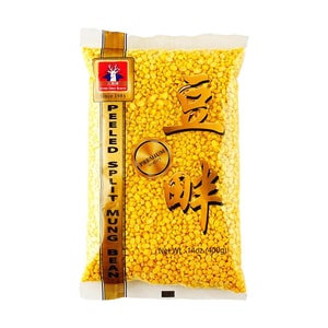 Peeled Split Mung Bean, 14 oz 【For Green Bean Cake & Soy Milk】