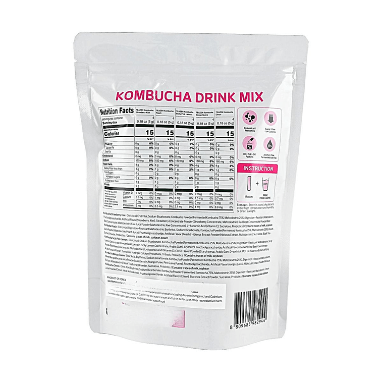 Kombucha Sunset Bliss Hydration Pack Variety Mix,Fruit Flavor, 20 Packets 3.52 oz 【TWICE Pick】【Low Calorie】 3