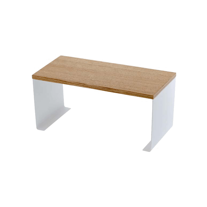 Stackable Countertop Shelf - Two Sizes - Steel + Wood Small 7