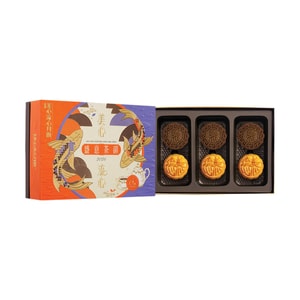 香港美心 盛意茶韵月饼礼盒 6枚入 270g【流心奶黄月饼+伯爵茶月饼】【人气新品】