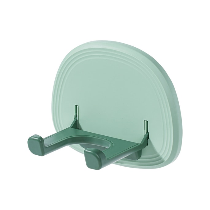 Simple Folding Hairdryer Holes Free Wall Mounted Hairdryer Holder Hairdryer Storage Shelf Green