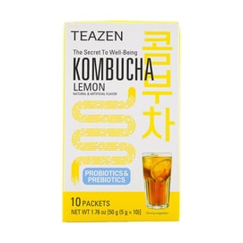 【BTS Favorite】Lemon Kombucha Drink Mix - Probiotic Health Beverage, 10 Packets* 0.17oz