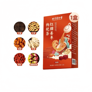 [중국 직배송] 베이징 통런탕 흑설탕 생강 대추 구기자 차, 여성의 생리 기간 동안 영양 공급과 건강 유지에 도움을 주는 차, 150g