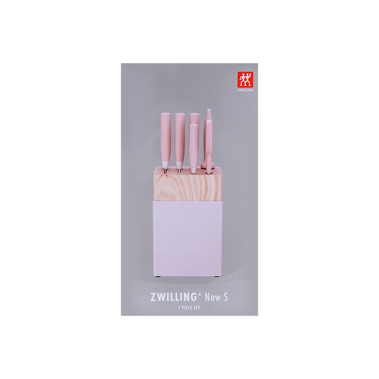Knife Block Set Pink 7pcs 8