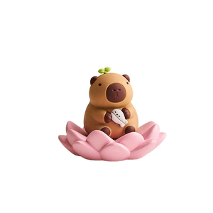 【中国直邮】堡玛罗兰佛系卡皮巴拉水豚桌面情绪稳定工位摆件专心摸鱼*1件