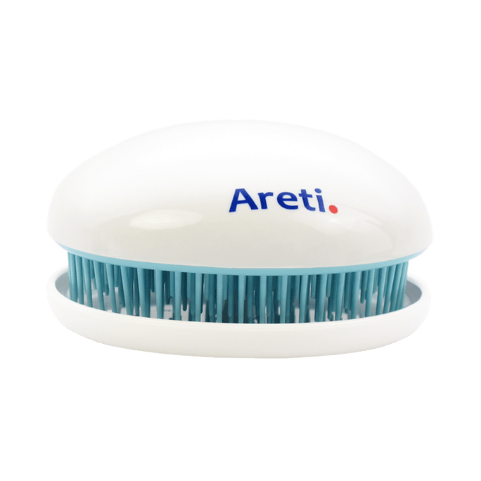 Areti Scalp Massage Portable Magic Hair Straightening Comb a676SUI Light Blue