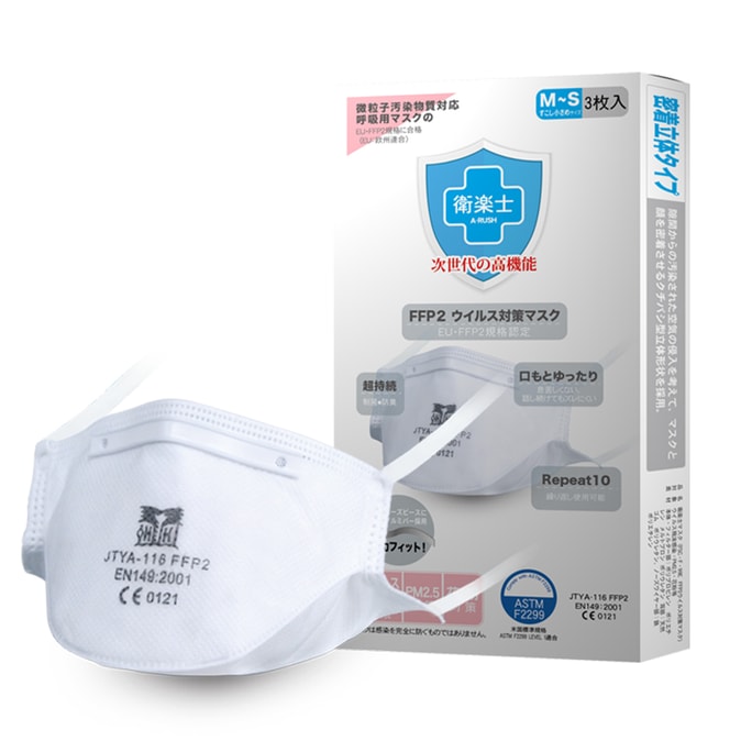 A-RUSH Mask FFP2 EU Approved Respirator Non-disposable 30pcs
