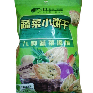 比比赞 蔬菜小饼干 咸香酥脆(含多种蔬菜成分)  100g/包