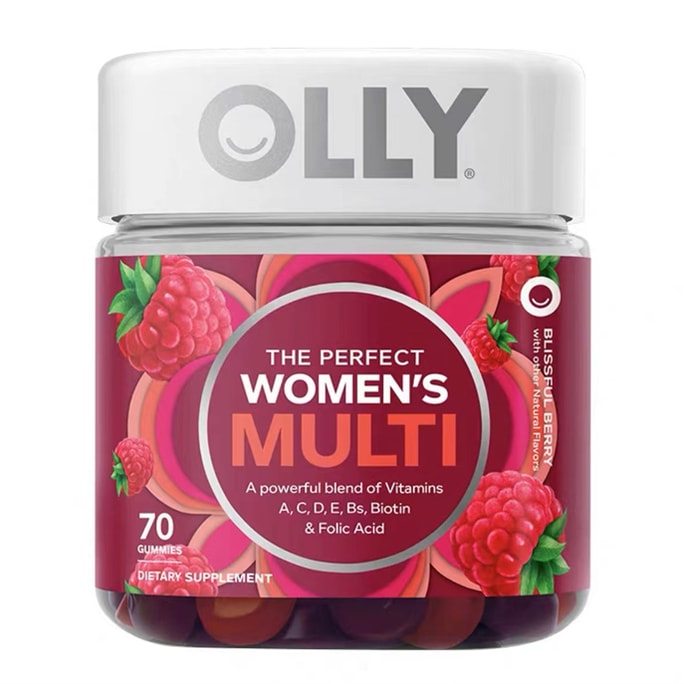  Women's Multivitamin ce Gummies Female Folic Acid 70 Capsules/Tin