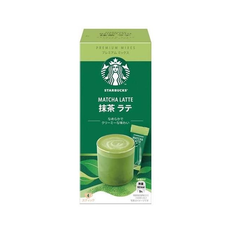 【日本直邮】STARBUCKS星巴克 Premium Mixes 抹茶拿铁咖啡 4条