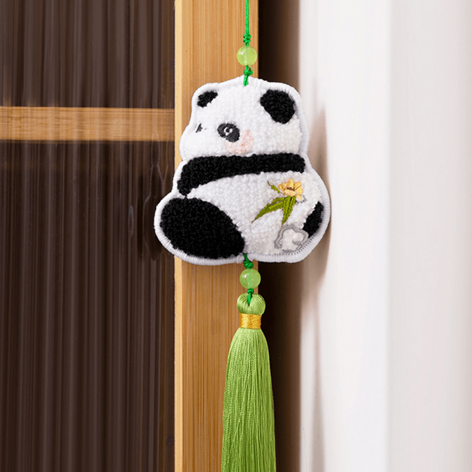 Panda Sachet Fragrance Bag Hanfu Collar Pendant Car Hanging Bamboo Safe and Sound Apple Scented