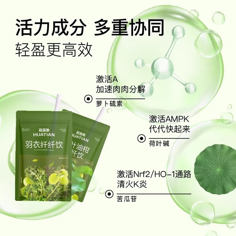 Kale, Bitter Melon, Apple, Lotus Leaf, and Kumquat Slimming Drink: Low-Calorie, Zero-Fat Liquid Detox, Liquid Salad Meal Replacement – Yu Yi Xian Xian Drink, 140g 4