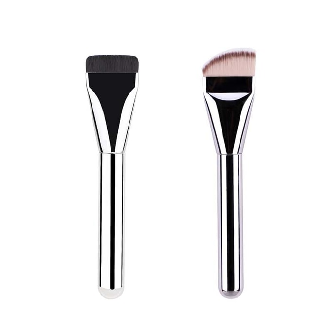 Electroplate Straight and Crescent Multi-Use Brushes 2pcs