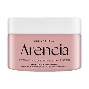 Fresh Cloud Scrub For Body & Scalp French Sea Salt Physical Exfoliation Lavender & Pear Scent Cloud Scrub, 9.17 oz